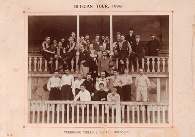 Tunbridge Wells and United Brussels, during a tour of Belgium, 1896 by English Photographer